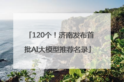120个！济南发布首批AI大模型推荐名录