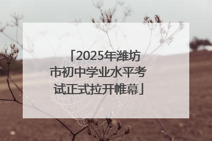 2025年潍坊市初中学业水平考试正式拉开帷幕