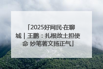 2025好网民·在聊城｜王鹏：扎根故土担使命 妙笔著文扬正气