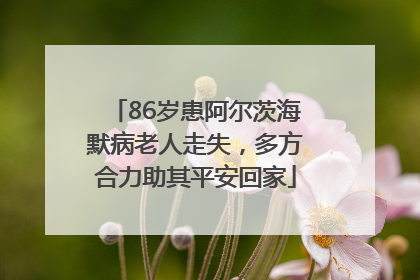 86岁患阿尔茨海默病老人走失，多方合力助其平安回家